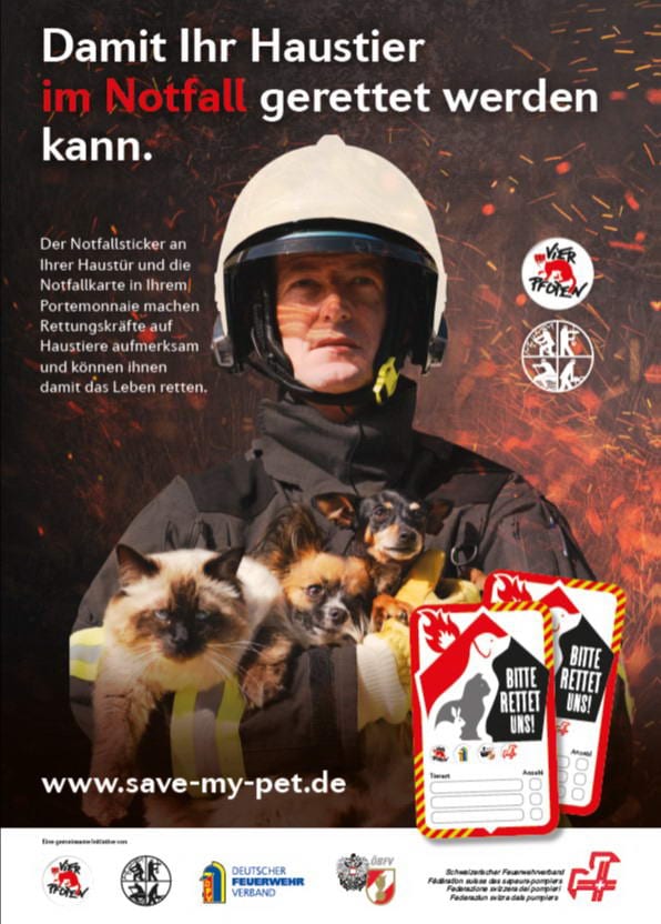 Notfall Set für Haustiere von VIER PFOTEN und der Deutschen Feuerwehr