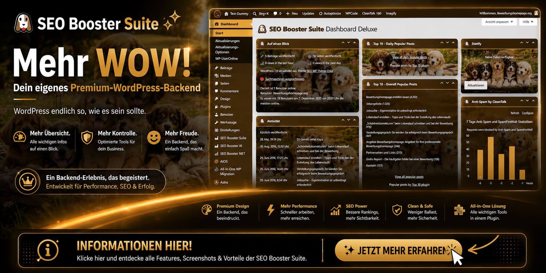 SEO Booster Suite - Dein eigenes Premium-WordPress-Backend 2026